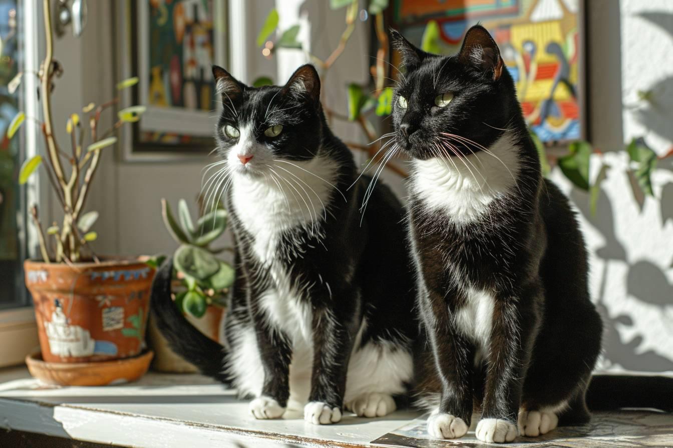 Chat noir et blanc : origines et élégance d'un motif félin unique