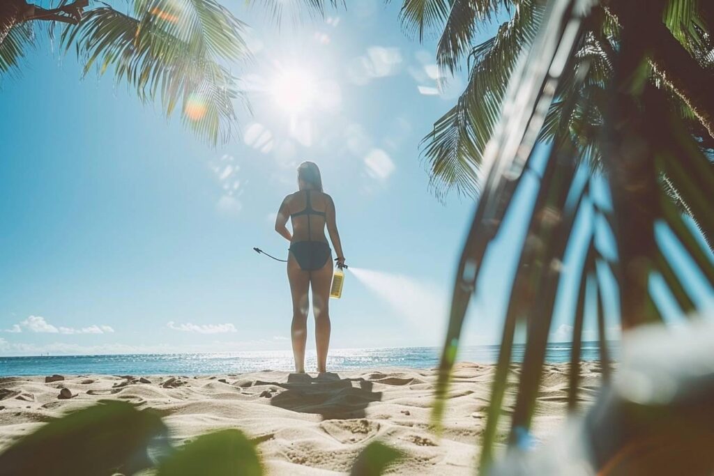 Spray huile sèche protectrice pour le corps : formule hydratante avec SPF pour bronzage et minceur