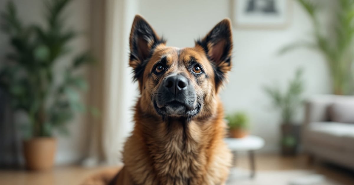 Races de chiens de grande taille : portrait naturel d'un grand chien en pleine lumière ambiante