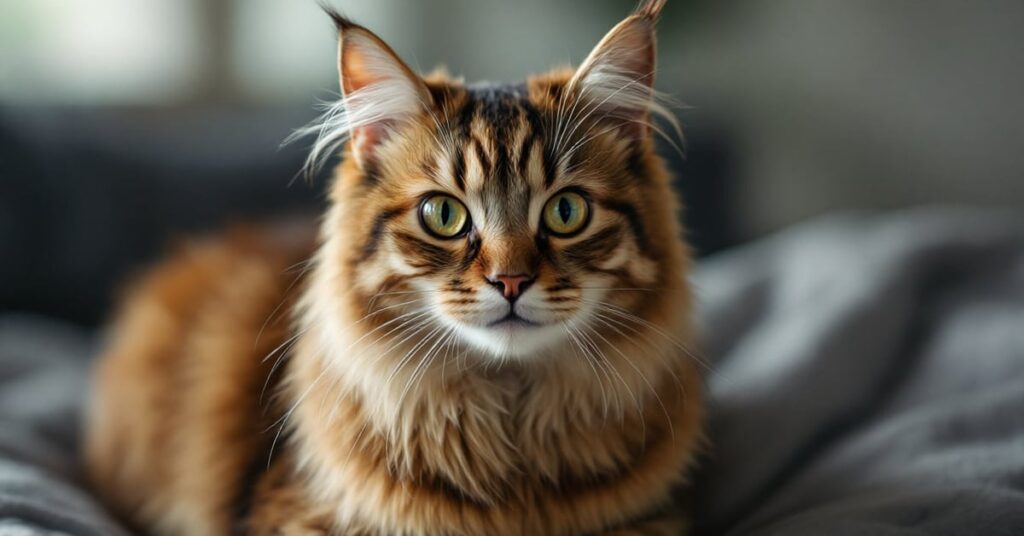 Chat de Bengale au pelage tacheté et brillant, regard vif, dans un cadre moderne et naturel