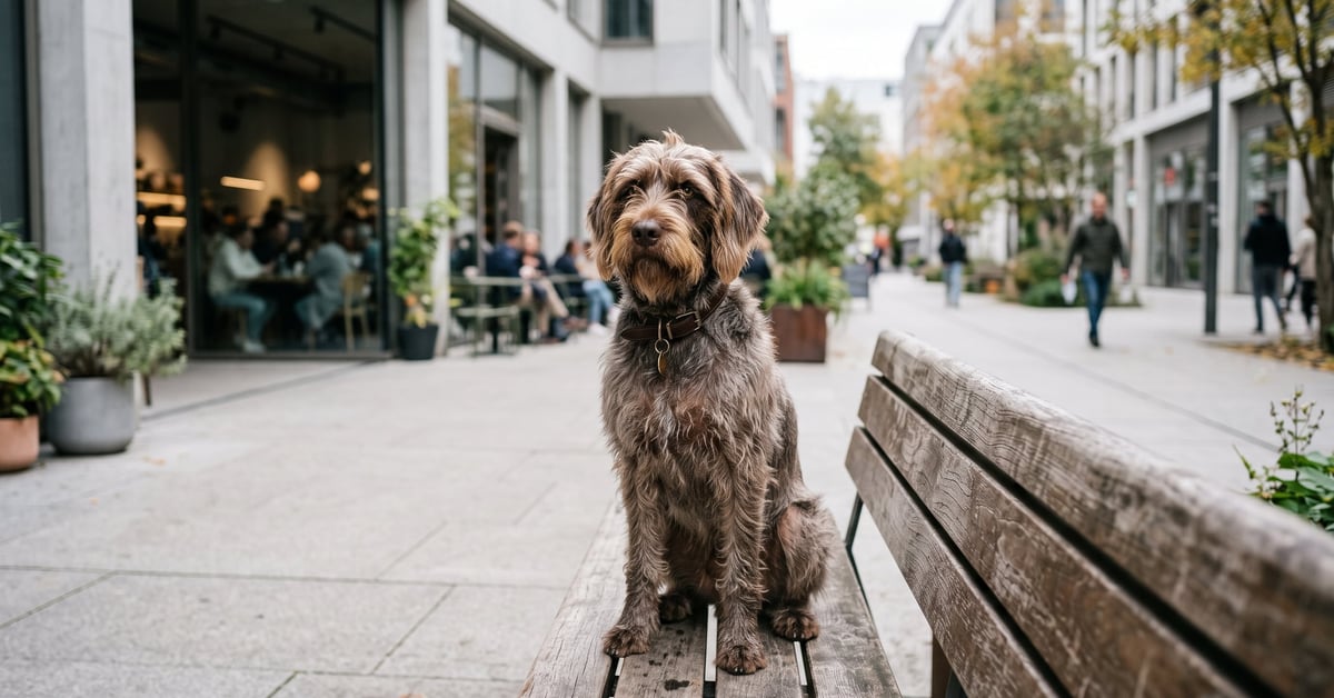 Chien moyen de race mixte en plein air, regard expressif, pelage naturel — guide des races de taille moyenne